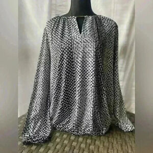 Michael Kors stretchy Balloon Sleeve shirt sz M